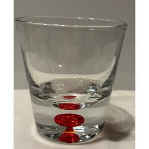 Whiskey Old Fashioned Cocktail Glass Low Ball Cherry Red Drop Controlled Bubble
